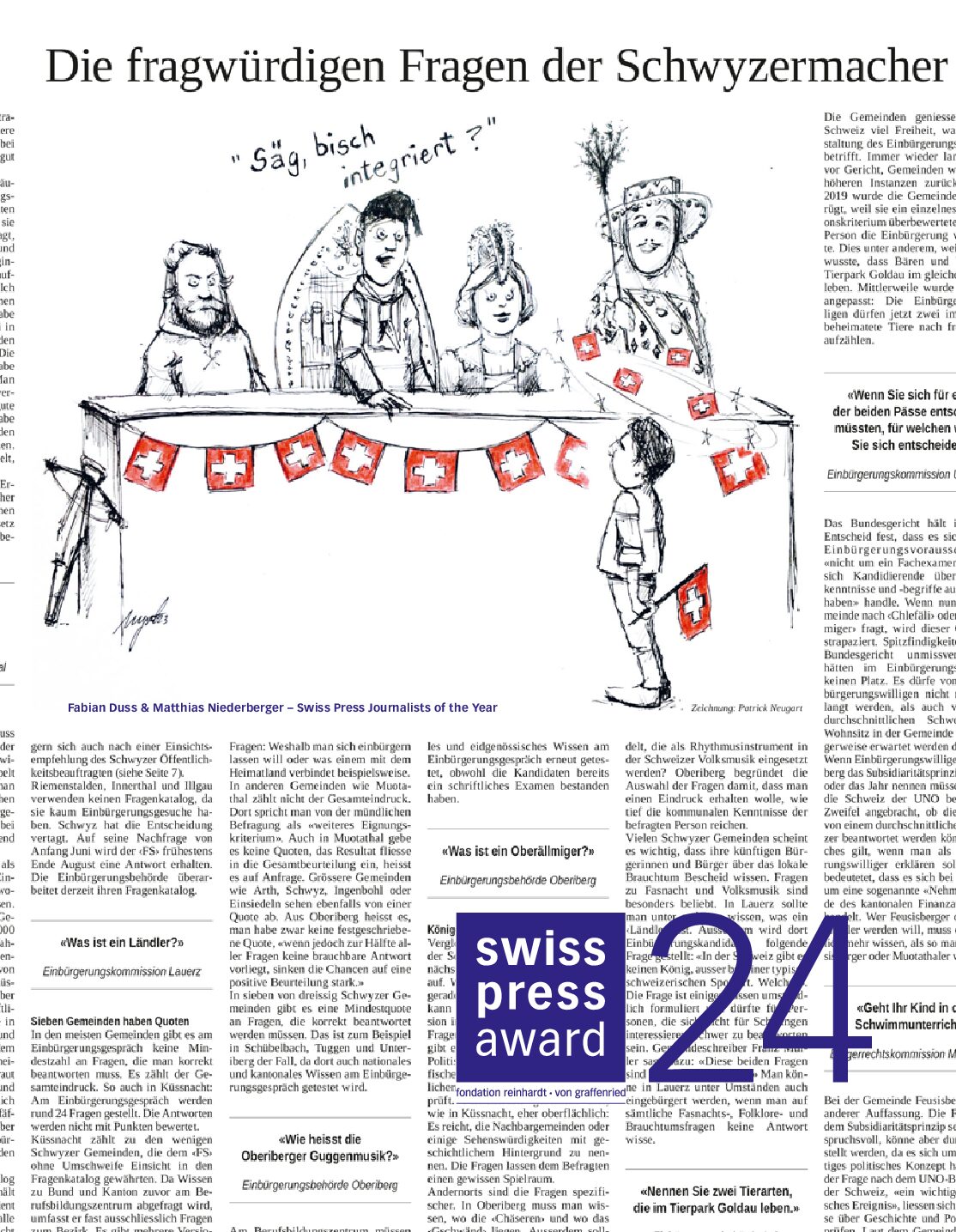 Download Swiss Press Award Catalogue 2024